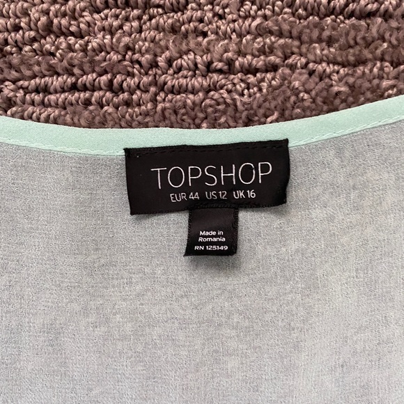 Topshop Green pleated mesh shirt NWOT - Picture 10 of 10